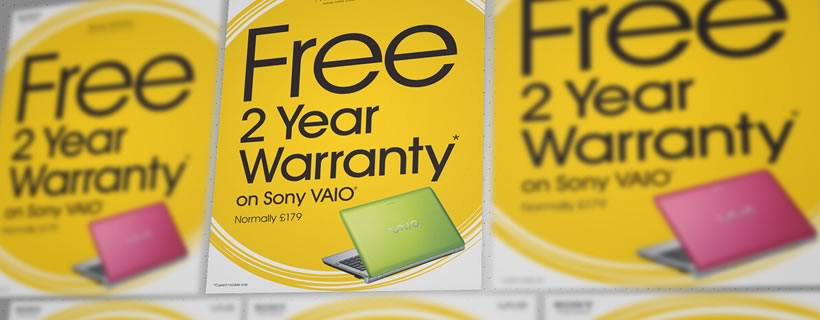 Sony Warrantly Graphic Design