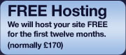 1 year's FREE HOSTING worth &pound;170!